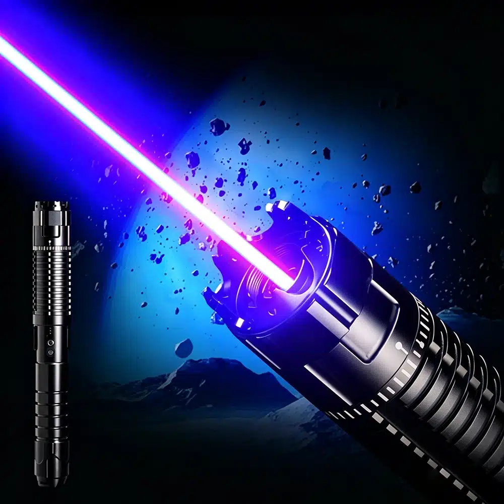 laser 40000mw Pointeur Laser Bleu 40000mW Puissant Focusable avec Clés de Sécurité – Image 1