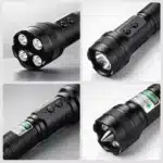2 en 1 Lampe Torche LED Laser Vert 200mw Puissant Rechargeable